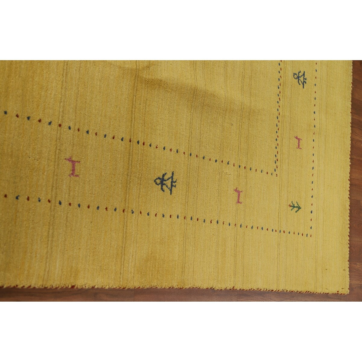 Tribal Gabbeh Area Rug Handmade Oriental Wool Carpet - 8'2"x 9'10"