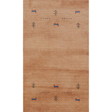 Tribal Gabbeh Indian Accent Foyer Rug Handmade Brown Wool Carpet - 2'1"x 3'10"