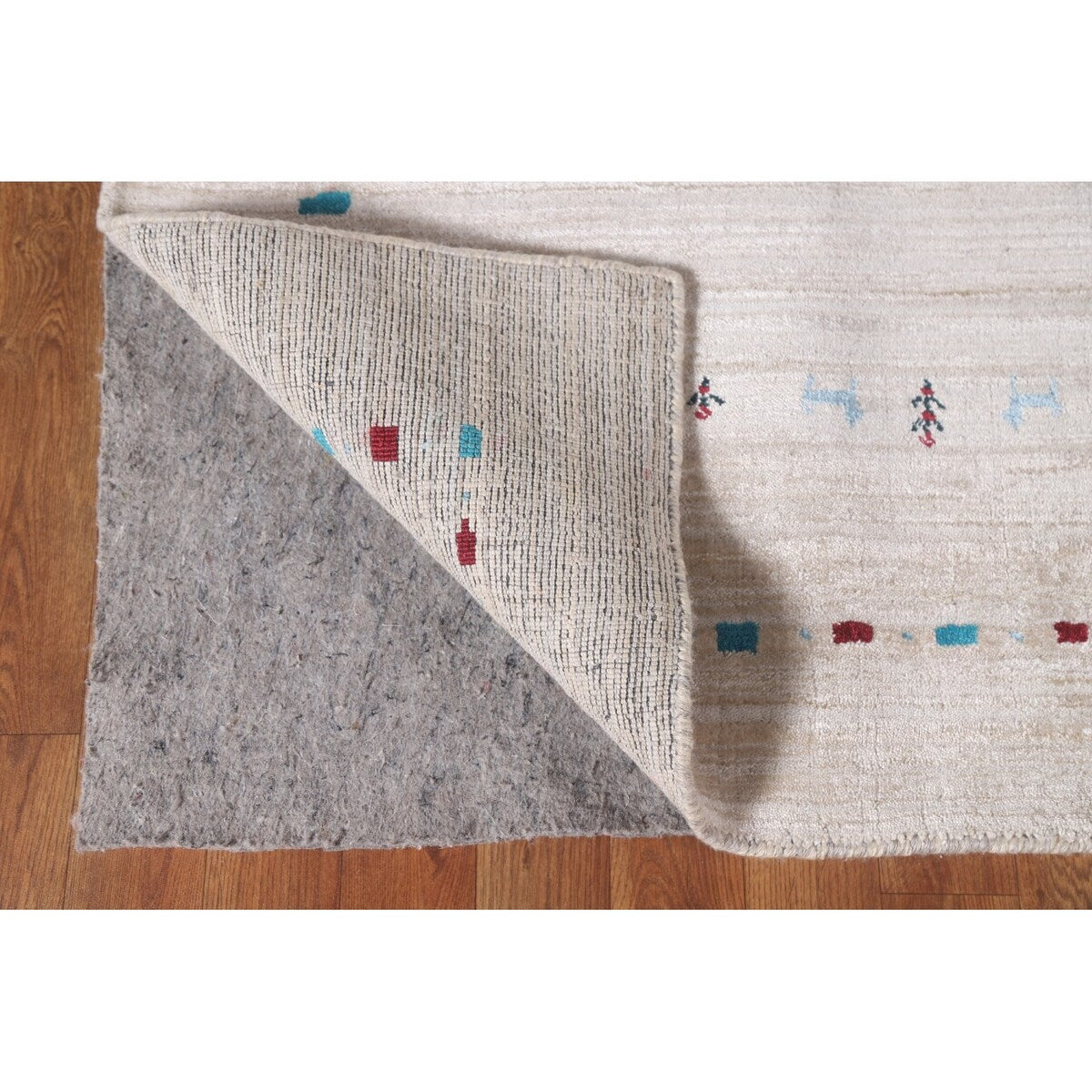 Tribal Gabbeh Indian Area Rug Dining Room Hand-Knotted Wool Carpet - 5'11" x 7'11"