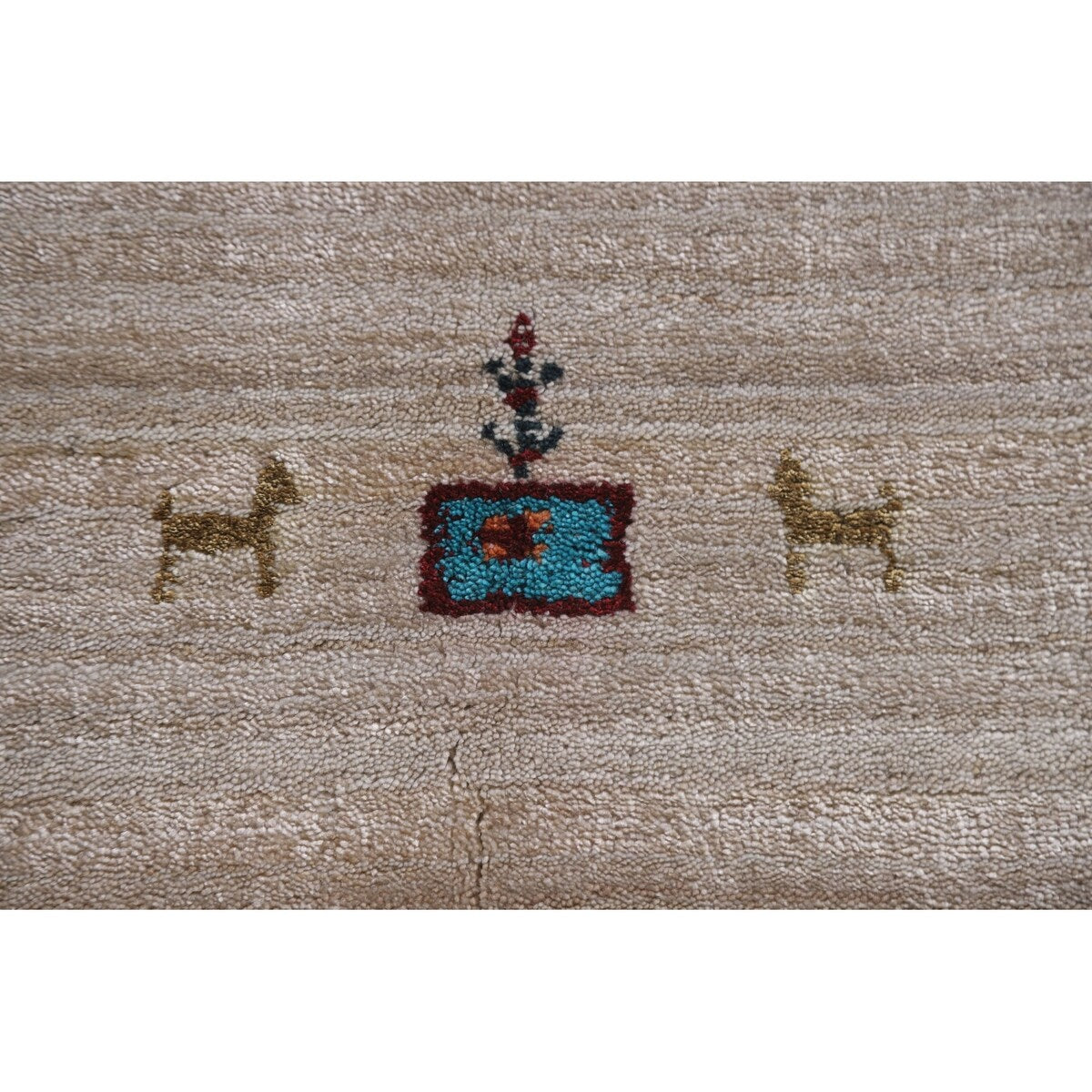 Tribal Gabbeh Indian Area Rug Dining Room Hand-Knotted Wool Carpet - 5'11" x 7'11"