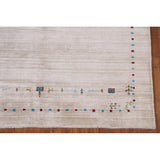 Tribal Gabbeh Indian Area Rug Dining Room Hand-Knotted Wool Carpet - 5'11" x 7'11"