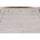 Tribal Gabbeh Indian Area Rug Dining Room Hand-Knotted Wool Carpet - 5'11" x 7'11"