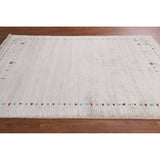 Tribal Gabbeh Indian Area Rug Dining Room Hand-Knotted Wool Carpet - 5'11" x 7'11"