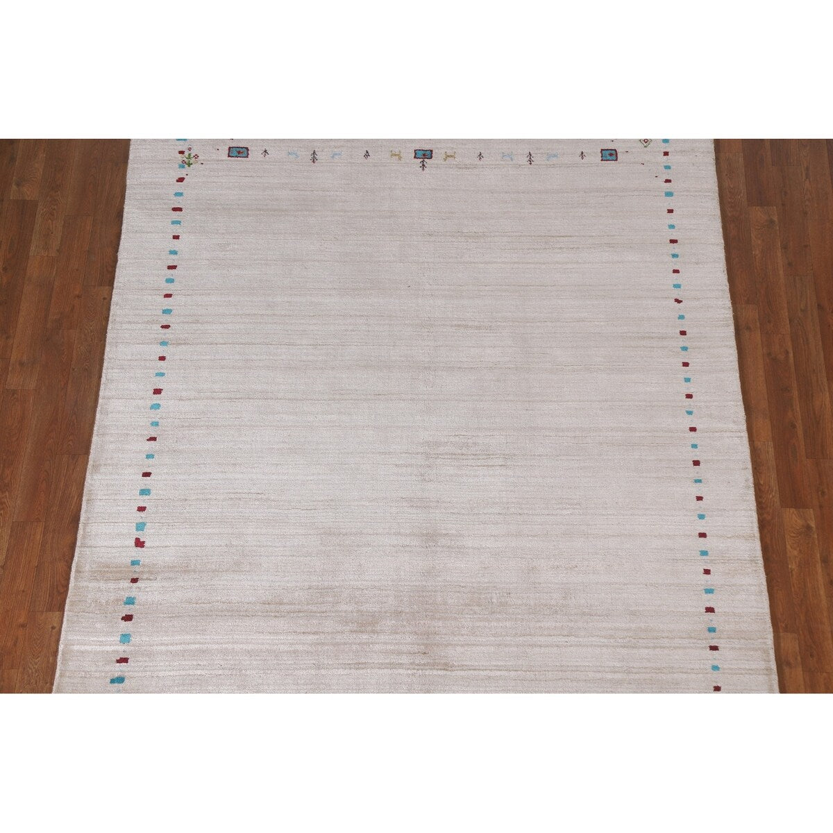 Tribal Gabbeh Indian Area Rug Dining Room Hand-Knotted Wool Carpet - 5'11" x 7'11"