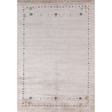 Tribal Gabbeh Indian Area Rug Dining Room Hand-Knotted Wool Carpet - 5'11" x 7'11"