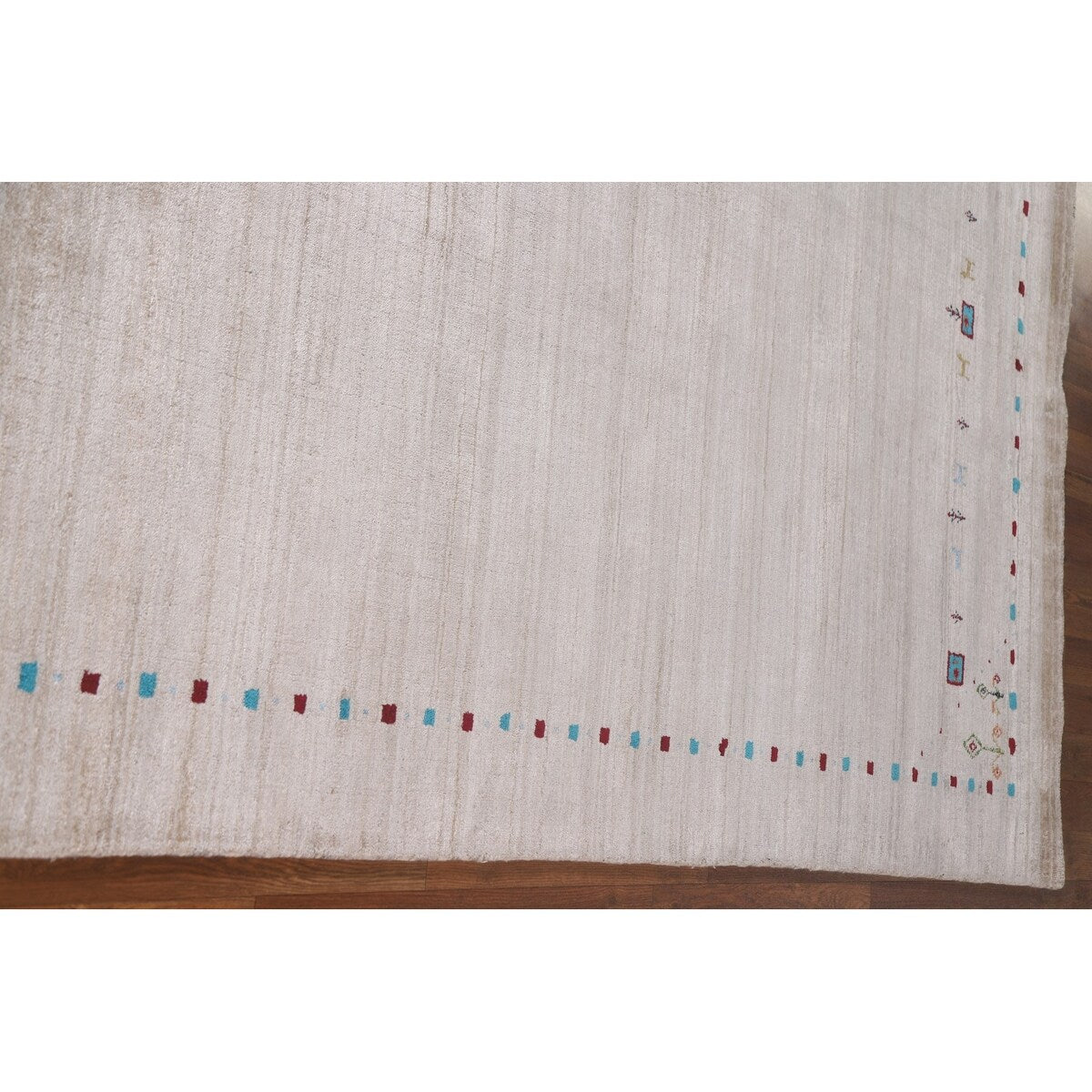Tribal Gabbeh Indian Area Rug Dining Room Hand-Knotted Wool Carpet - 5'11" x 7'11"