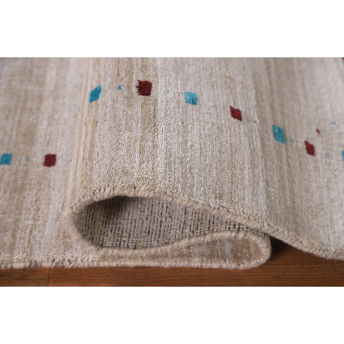 Tribal Gabbeh Indian Area Rug Dining Room Hand-Knotted Wool Carpet - 5'11" x 7'11"