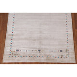 Tribal Gabbeh Indian Area Rug Dining Room Hand-Knotted Wool Carpet - 5'11" x 7'11"
