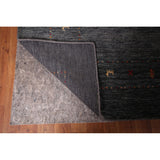 Tribal Gabbeh Indian Area Rug Handmade Grey Wool Carpet - 8'4" x 9'9"