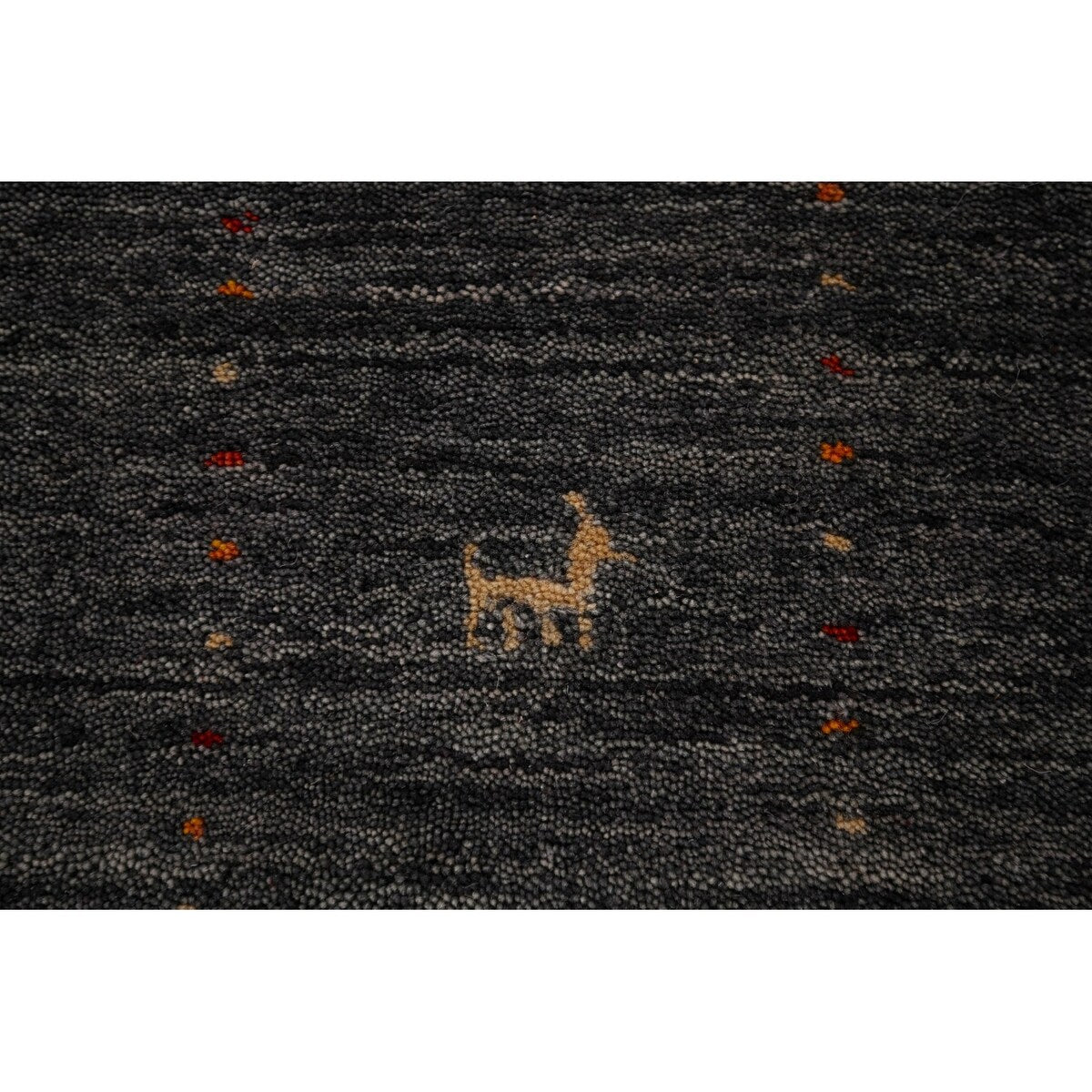 Tribal Gabbeh Indian Area Rug Handmade Grey Wool Carpet - 8'4" x 9'9"
