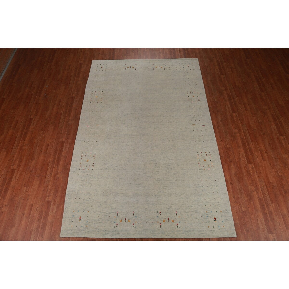 Tribal Gabbeh Indian Area Rug Handmade Wool Carpet - 7'5" x 11'7"