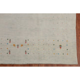 Tribal Gabbeh Indian Area Rug Handmade Wool Carpet - 7'5" x 11'7"