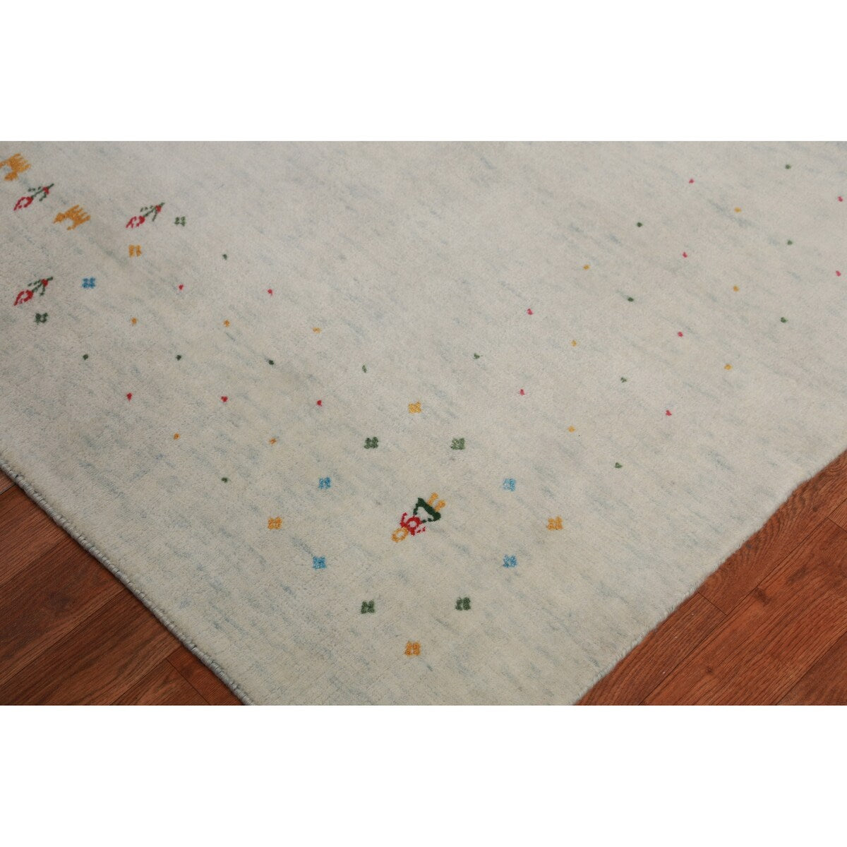Tribal Gabbeh Indian Area Rug Handmade Wool Carpet - 7'5" x 11'7"
