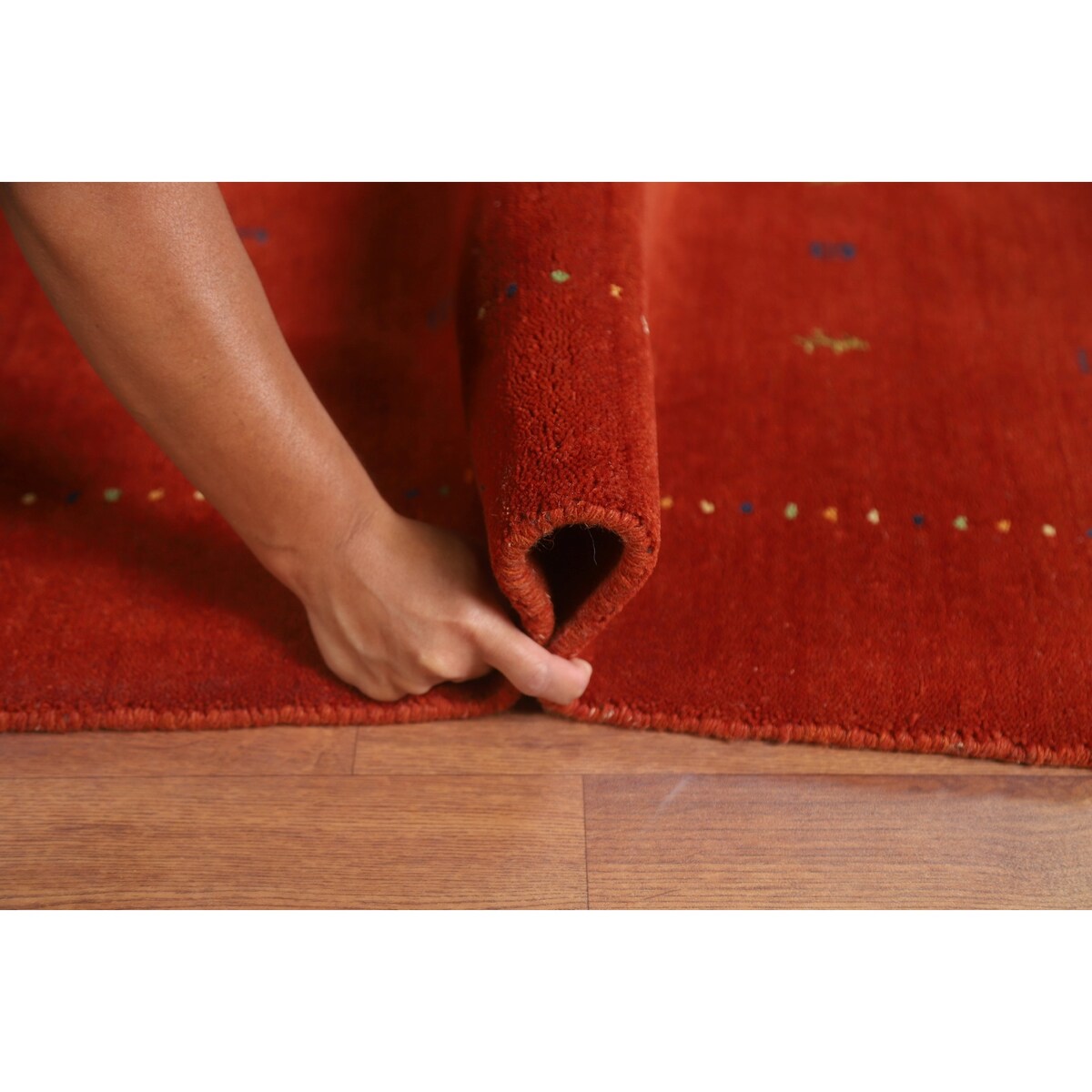 Tribal Gabbeh Oriental Area Rug Hand-knotted Wool Carpet - 7'11" x 9'11"