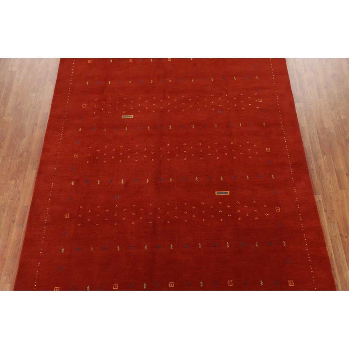 Tribal Gabbeh Oriental Area Rug Hand-knotted Wool Carpet - 7'11" x 9'11"