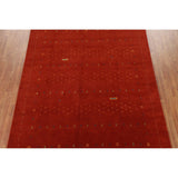Tribal Gabbeh Oriental Area Rug Hand-knotted Wool Carpet - 7'11" x 9'11"