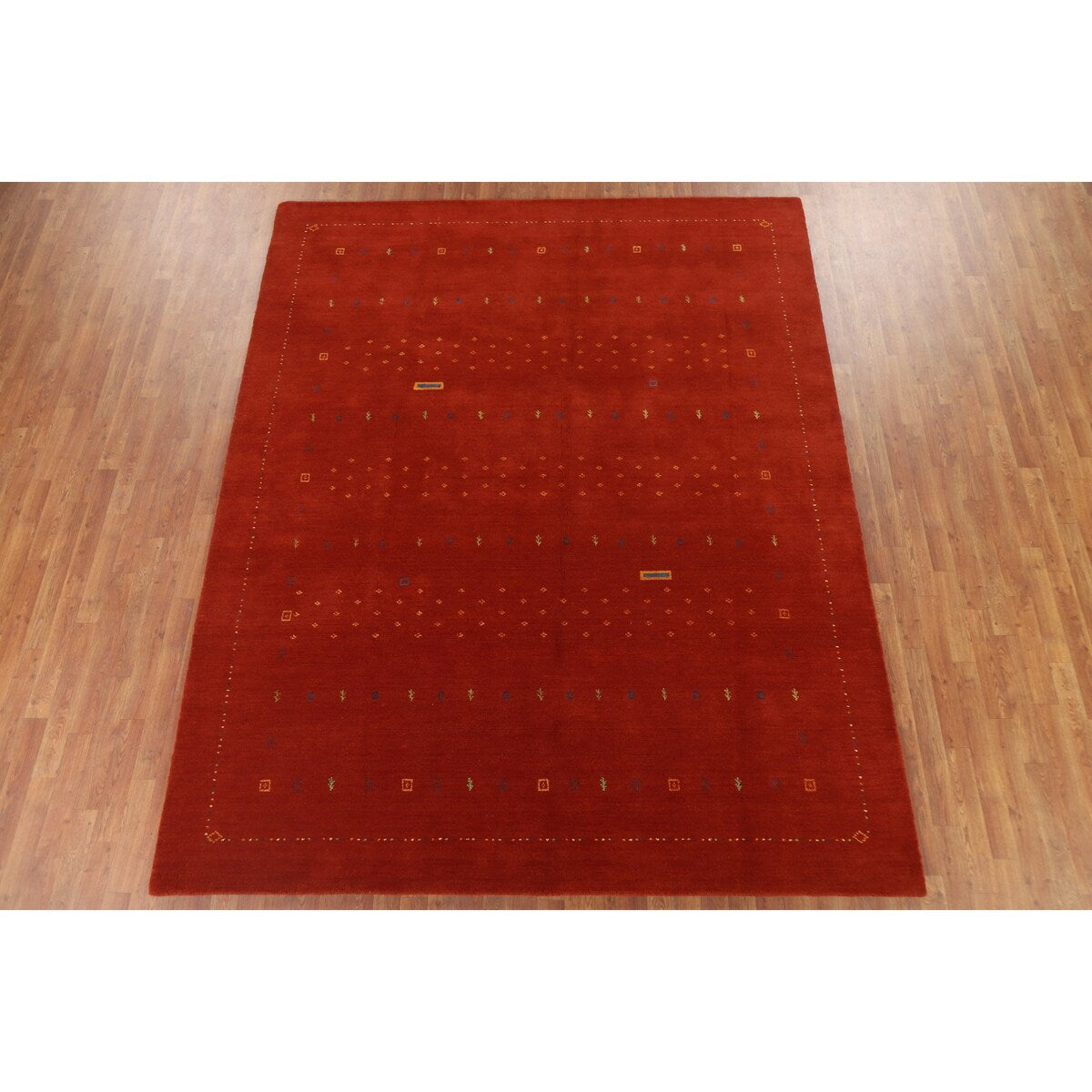 Tribal Gabbeh Oriental Area Rug Hand-knotted Wool Carpet - 7'11" x 9'11"