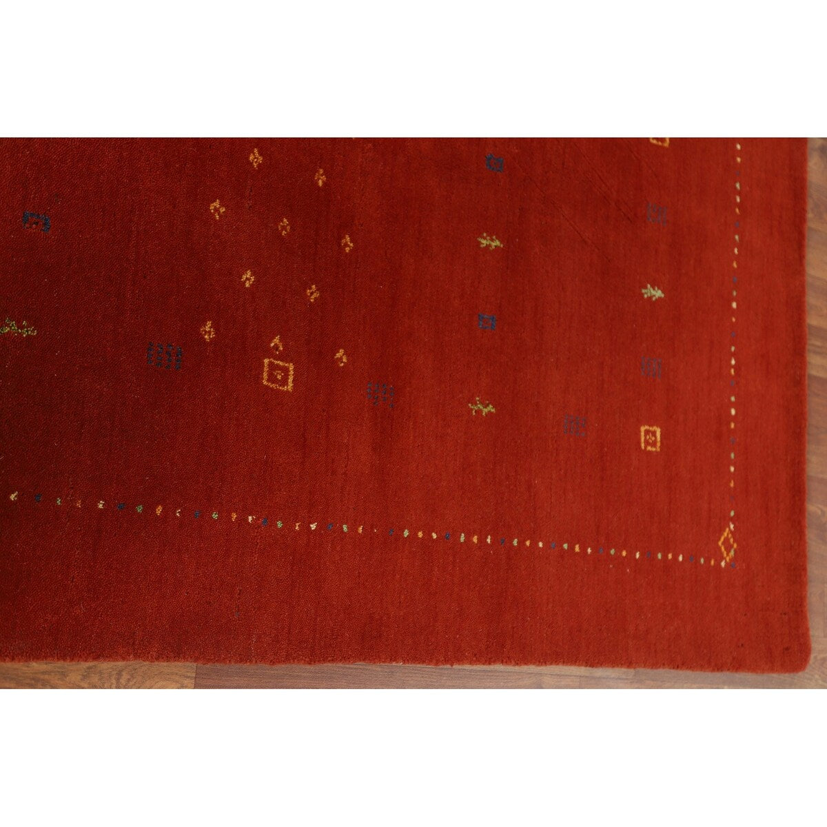 Tribal Gabbeh Oriental Area Rug Hand-knotted Wool Carpet - 7'11" x 9'11"
