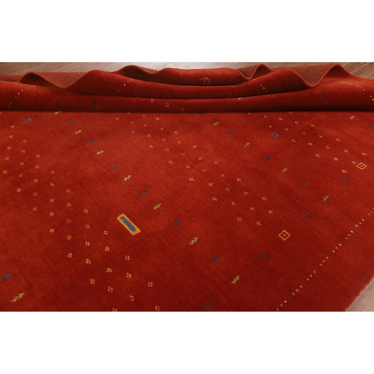 Tribal Gabbeh Oriental Area Rug Hand-knotted Wool Carpet - 7'11" x 9'11"