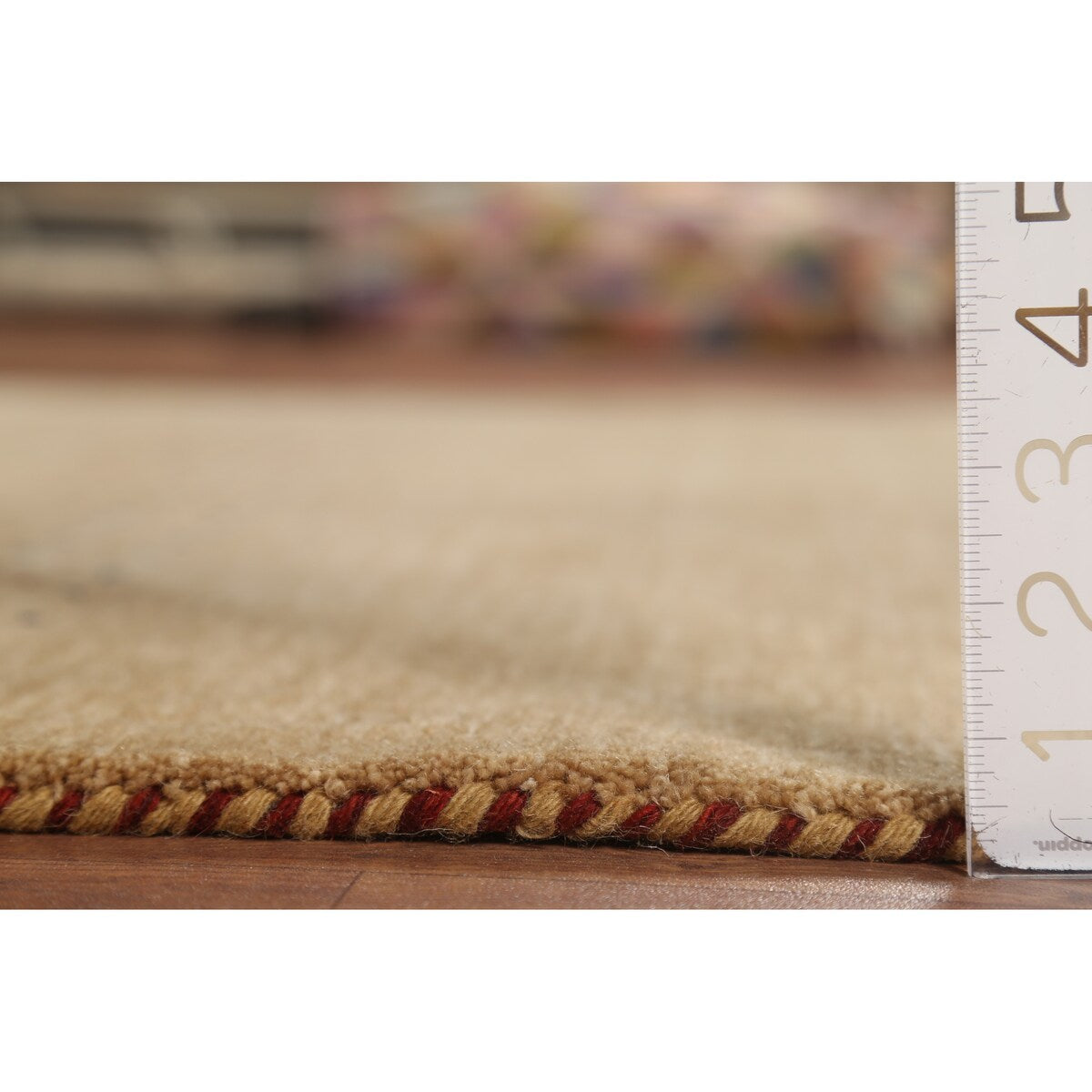 Tribal Gabbeh Oriental Area Rug Handmade Yellow Wool Carpet - 4'9"x 6'5"