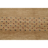 Tribal Gabbeh Oriental Area Rug Handmade Yellow Wool Carpet - 4'9"x 6'5"
