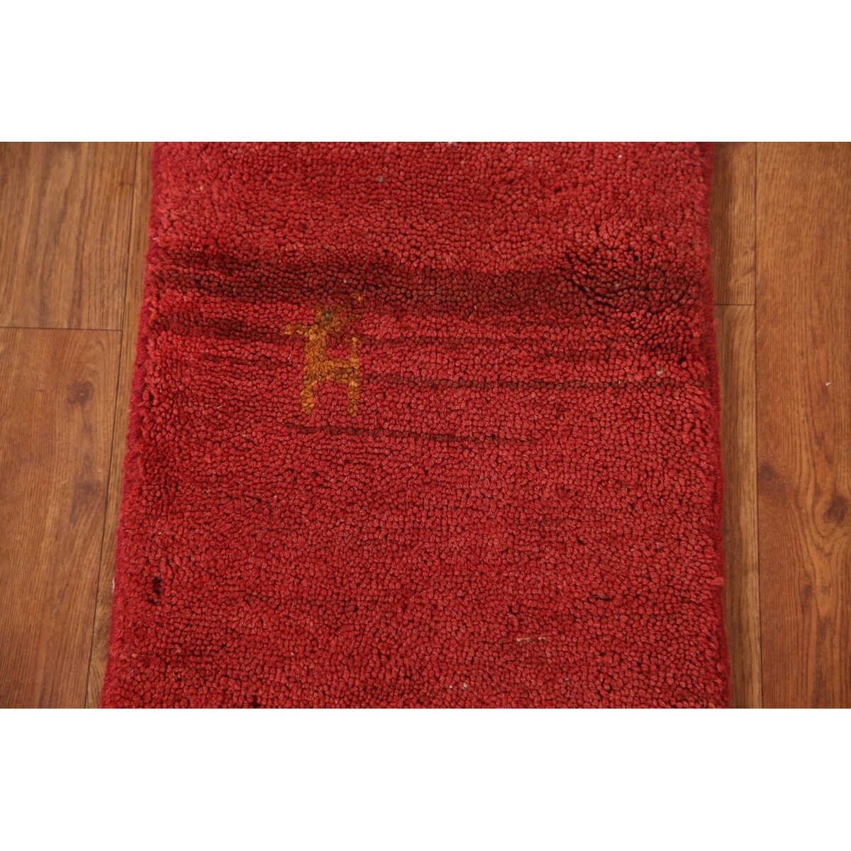 Tribal Gabbeh Persian Square Rug Hand-Knotted Wool Carpet - 1'5" x 1'5"