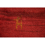 Tribal Gabbeh Persian Square Rug Hand-Knotted Wool Carpet - 1'5" x 1'5"