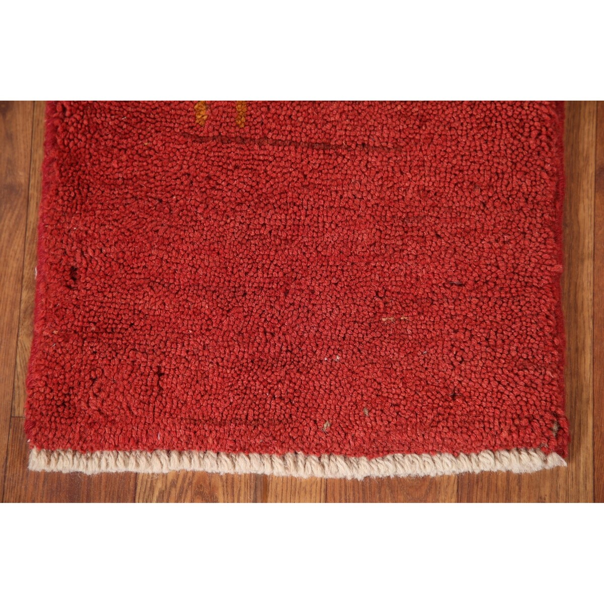 Tribal Gabbeh Persian Square Rug Hand-Knotted Wool Carpet - 1'5" x 1'5"