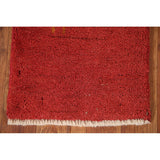 Tribal Gabbeh Persian Square Rug Hand-Knotted Wool Carpet - 1'5" x 1'5"