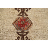 Tribal Gabbeh Persian Vintage Area Rug Hand-knotted Beige Wool Carpet - 4'5"x 7'2"