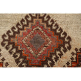 Tribal Gabbeh Persian Vintage Area Rug Hand-knotted Beige Wool Carpet - 4'5"x 7'2"