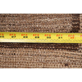 Tribal Geometric Gabbeh Persian Wool Area Rug Handmade Foyer Carpet - 3'10" x 6'6"