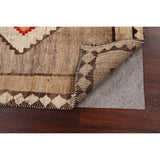 Tribal Geometric Gabbeh Persian Wool Area Rug Handmade Foyer Carpet - 3'10" x 6'6"
