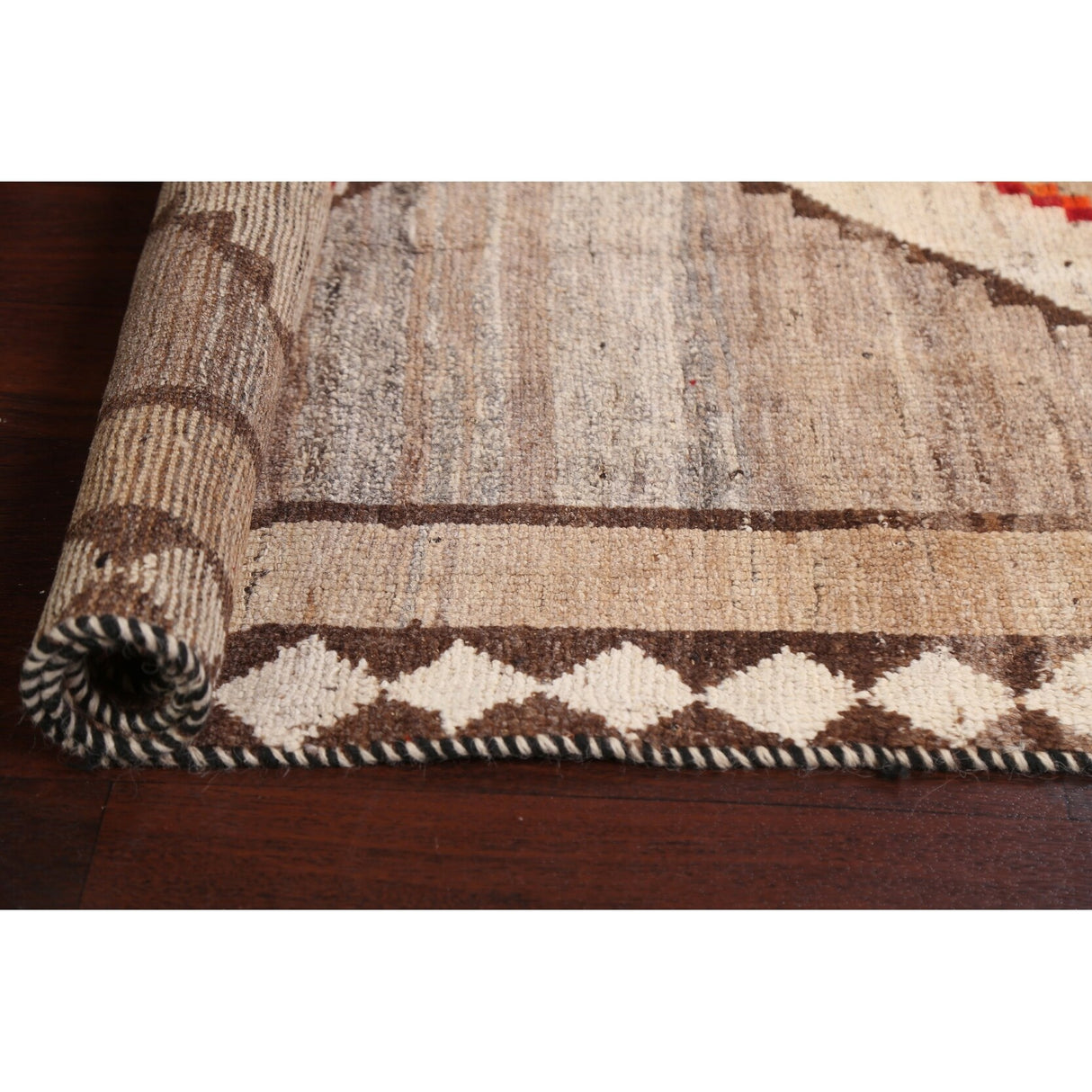 Tribal Geometric Gabbeh Persian Wool Area Rug Handmade Foyer Carpet - 3'10" x 6'6"