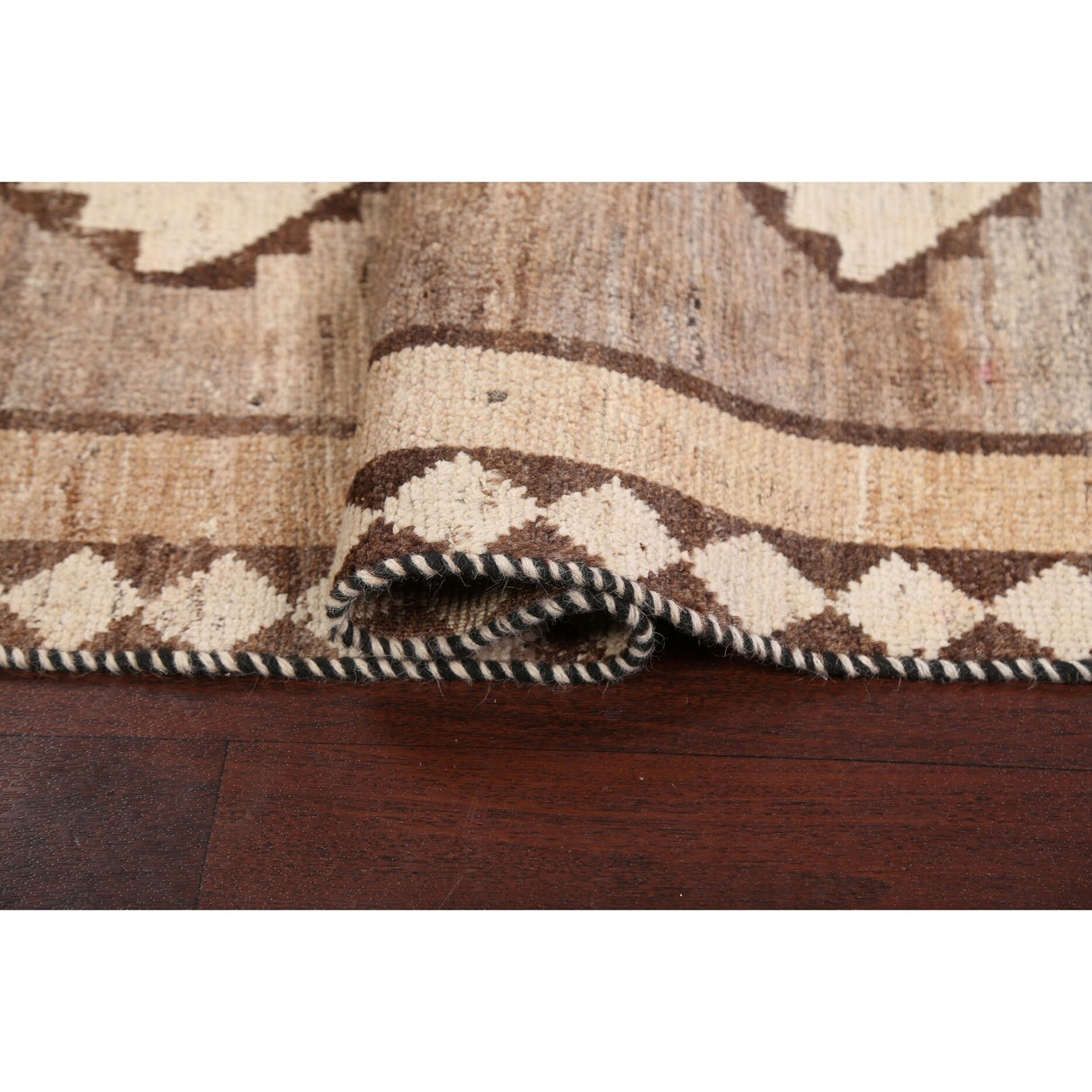 Tribal Geometric Gabbeh Persian Wool Area Rug Handmade Foyer Carpet - 3'10" x 6'6"