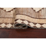 Tribal Geometric Gabbeh Persian Wool Area Rug Handmade Foyer Carpet - 3'10" x 6'6"