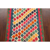 Tribal Kilim Shiraz Persian Kitchen Area Rug Flat-weave Wool Carpet - 2'9" x 3'11"