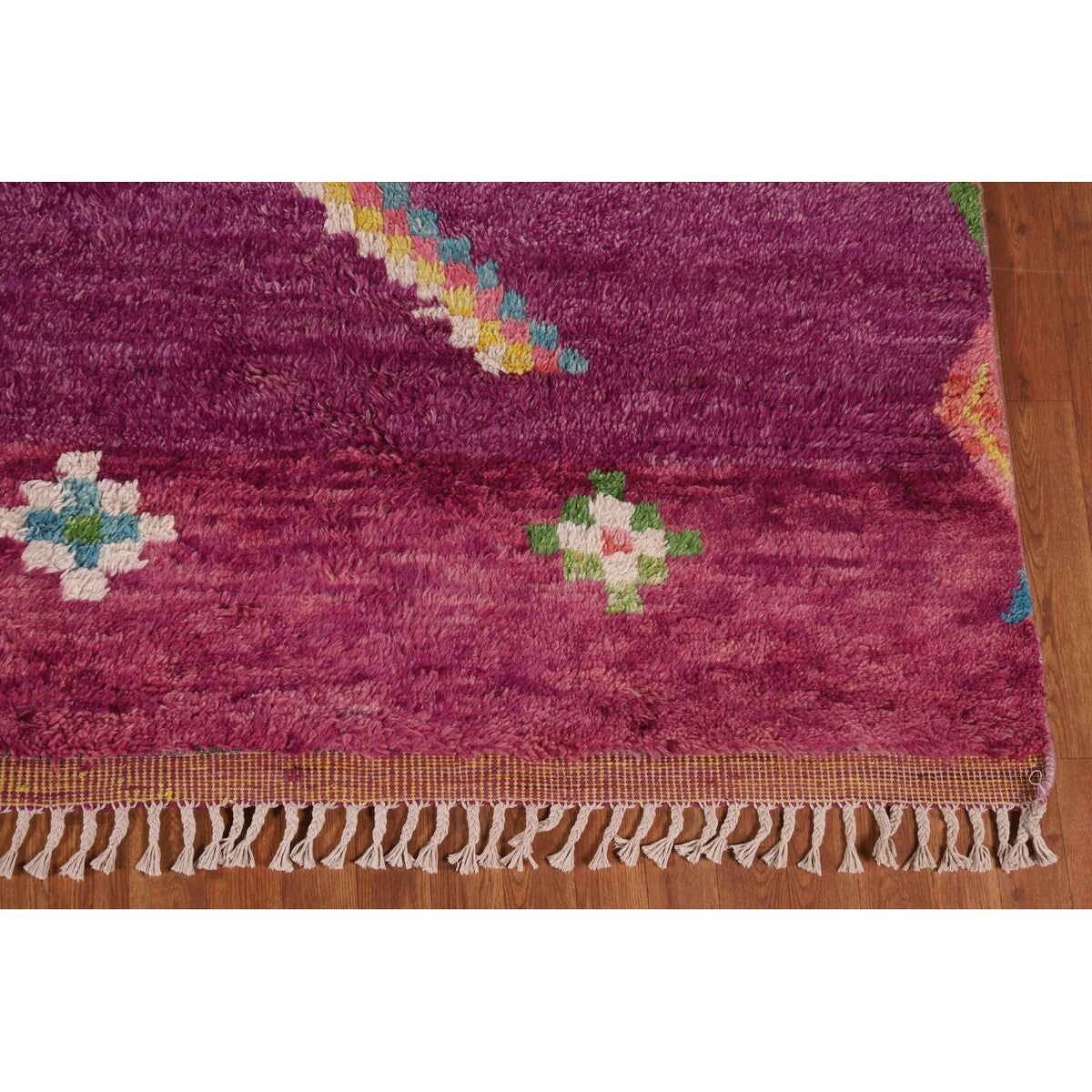 Tribal Moroccan Oriental Large Area Rug Handmade Wool Carpet - 9'6" x 14'8"