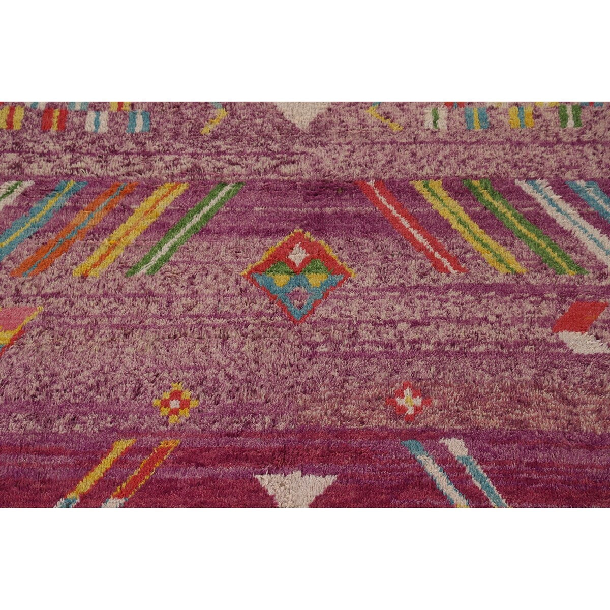 Tribal Moroccan Oriental Large Area Rug Handmade Wool Carpet - 9'6" x 14'8"