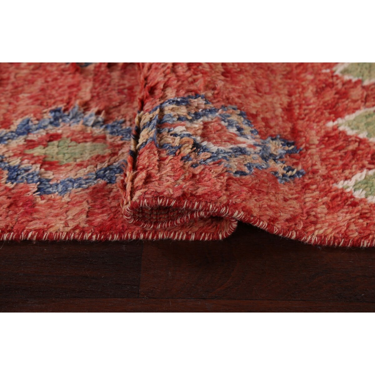 Tribal Moroccan Oriental Runner Rug Wool Hand-knotted Geometric Carpet - 1'10" x 10'7"