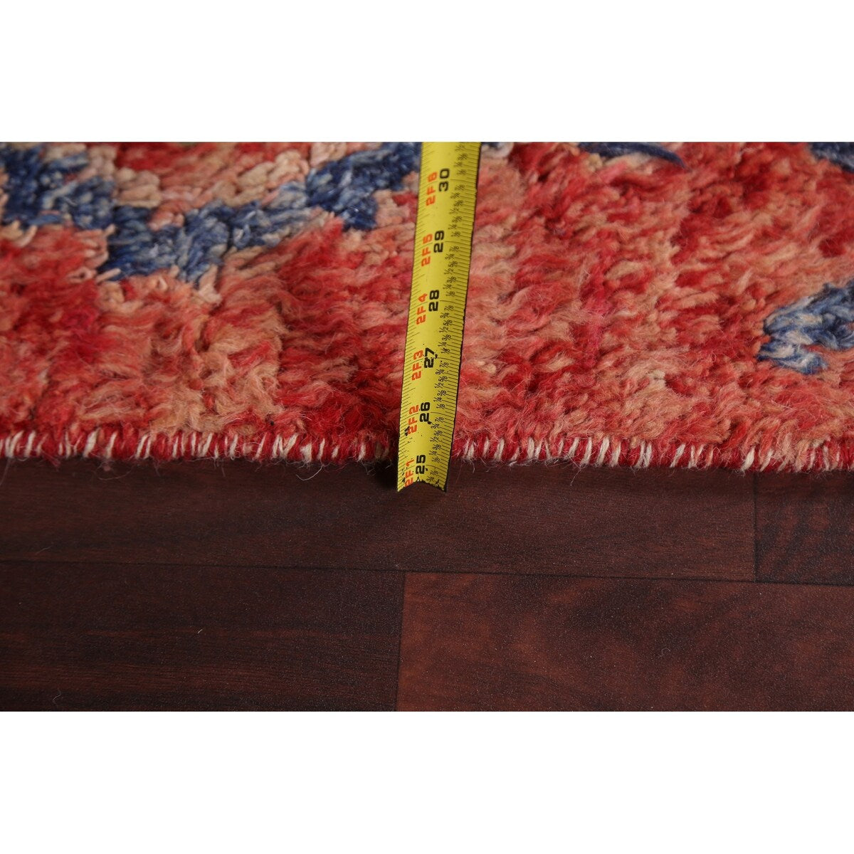 Tribal Moroccan Oriental Runner Rug Wool Hand-knotted Geometric Carpet - 1'10" x 10'7"