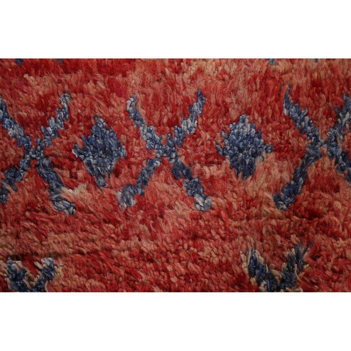 Tribal Moroccan Oriental Runner Rug Wool Hand-knotted Geometric Carpet - 1'10" x 10'7"