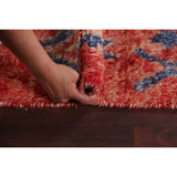 Tribal Moroccan Oriental Runner Rug Wool Hand-knotted Geometric Carpet - 1'10" x 10'7"