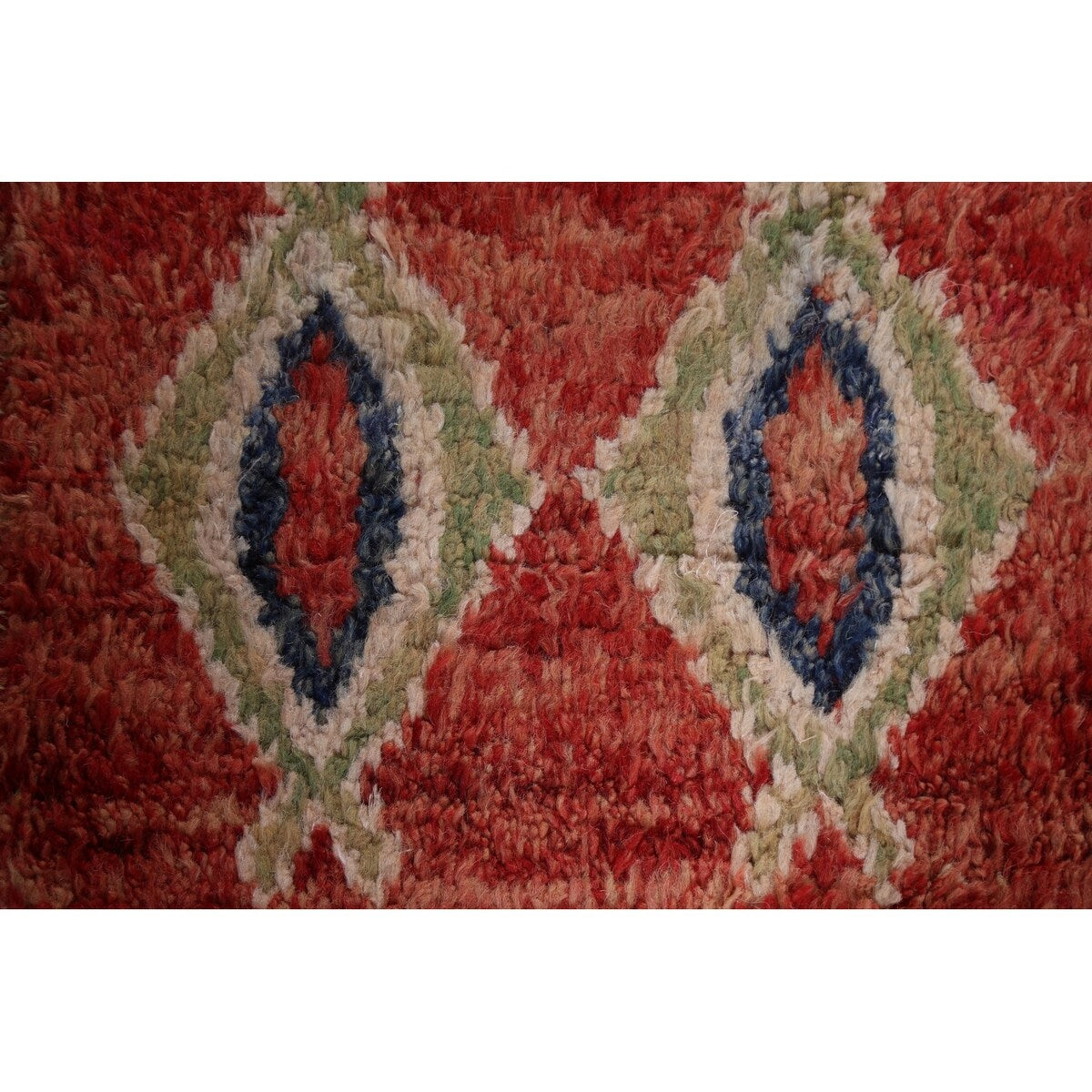 Tribal Moroccan Oriental Runner Rug Wool Hand-knotted Geometric Carpet - 1'10" x 10'7"