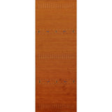 Tribal Orange Gabbeh Indian Runner Rug Handmade Wool Carpet - 2'7"x 9'9"
