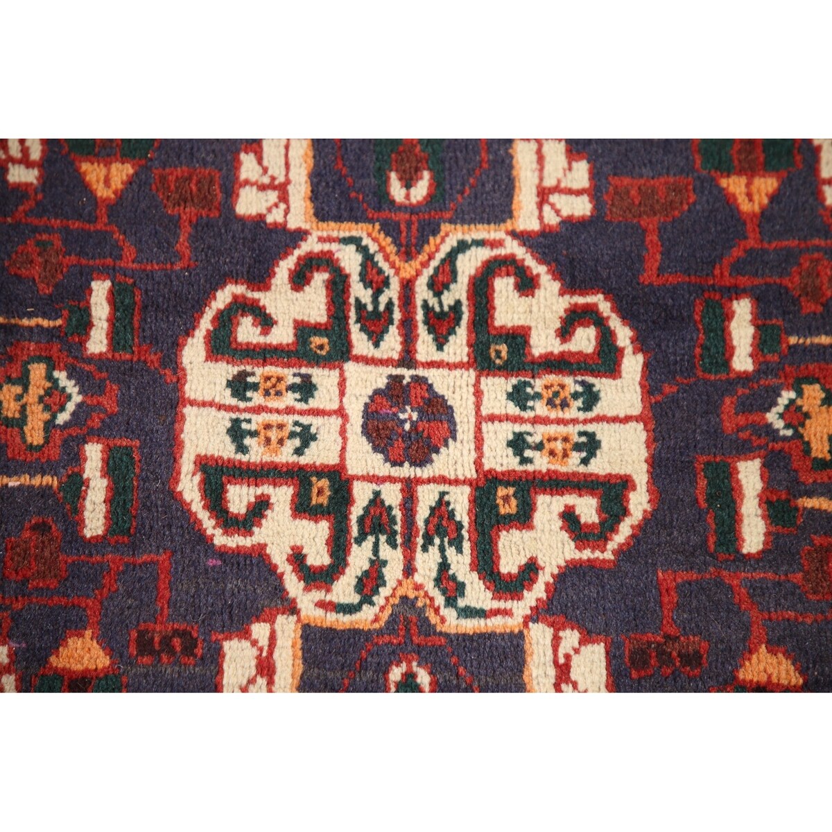 Tribal Red Shiraz Persian Vintage Area Rug Handmade Wool Carpet - 5'0" x 8'3"