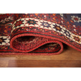 Tribal Red Shiraz Persian Vintage Area Rug Handmade Wool Carpet - 5'0" x 8'3"