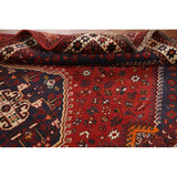 Tribal Red Shiraz Persian Vintage Area Rug Handmade Wool Carpet - 5'0" x 8'3"