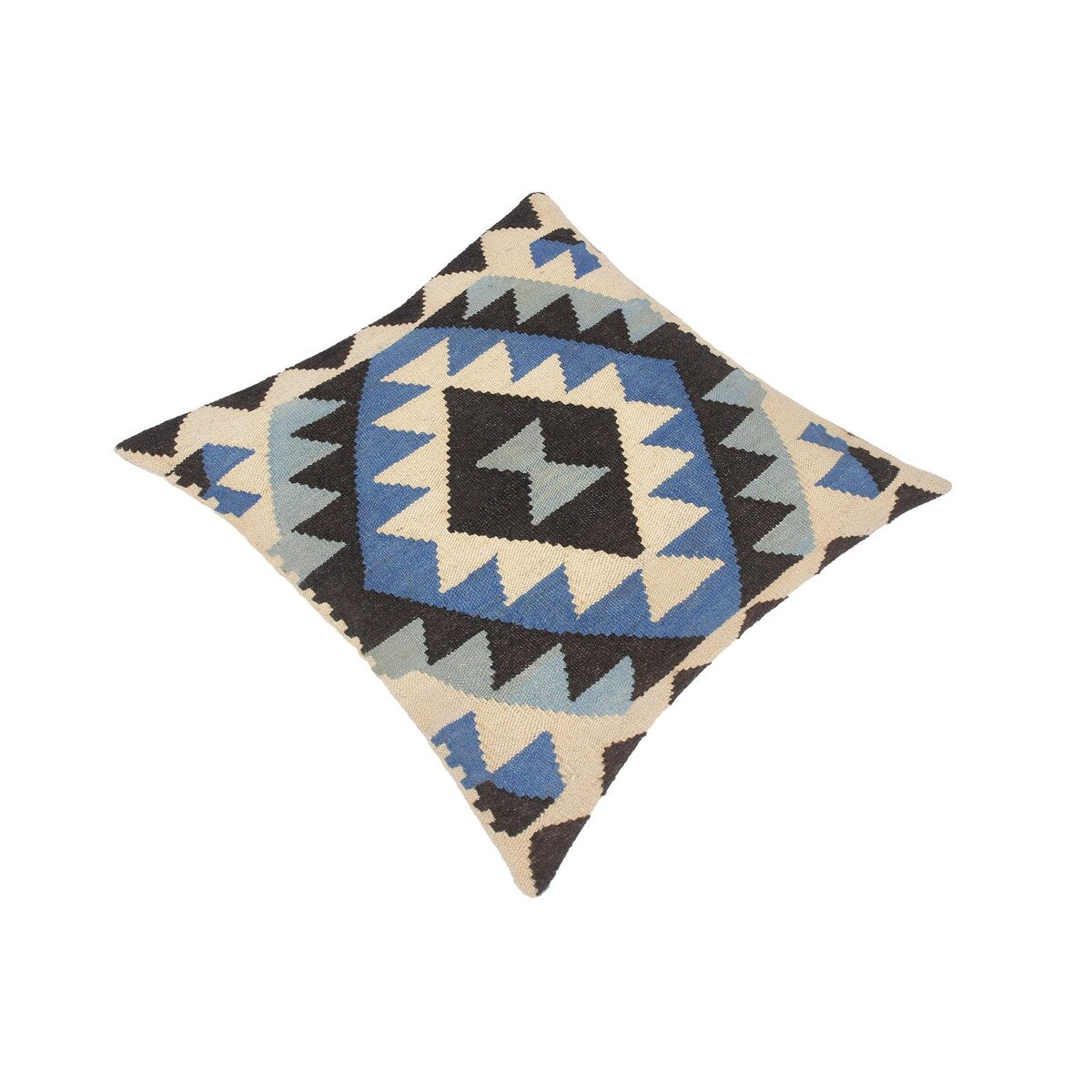 Tribal Robbi Hand-Woven Turkish Kilim Throw Pillow 18 in. x 18 in.