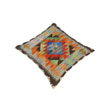 Tribal Sheron Hand-Woven Turkish Kilim Throw Pillow